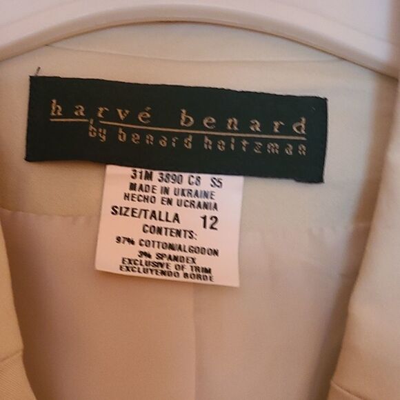 Harve Benard size 12 Cream Colored Long Sleeve Jacket - Picture 2 of 11